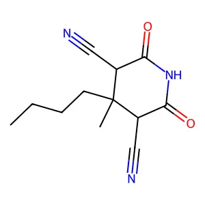 4-Butyl-6-hydroxy-4-methyl-2-oxo-2,3,4,5-tetrahydropyridine-3,5-dicarbonitrile structure