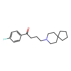 Butyrophenone, 4-(8-azaspiro(4.5)dec-8-yl)-4'-fluoro- structure