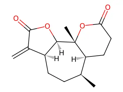 (3aS,6abeta,10bbeta)-Dodecahydro-6alpha,10aalpha-dimethyl-3-methylenefuro[3',2' structure