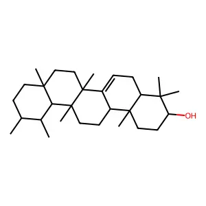 (3beta,13alpha,14beta)-13-Methyl-26-norurs-7-en-3-ol structure