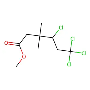 Methyl 4,6,6,6-tetrachloro-3,3-dimethylhexanoate structure