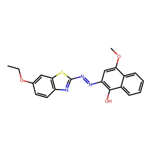 2-(2-(6-Ethoxy-2-benzothiazolyl)diazenyl)-4-methoxy-1-naphthalenol structure