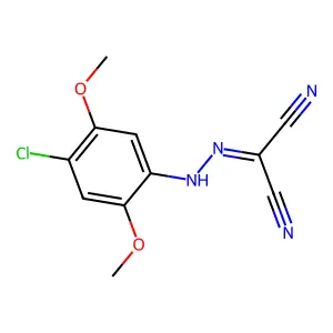 Propanedinitrile, ((4-chloro-2,5-dimethoxyphenyl)hydrazono)- structure