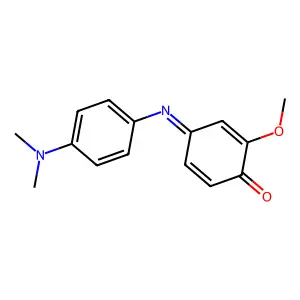4-(p-Dimethylaminophenyl)imino-2-methoxy-2,5-cyclohexadiene-1-one structure