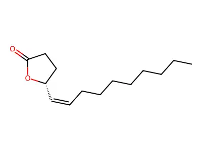2(3H)-Furanone, 5-(1Z)-1-decenyldihydro-, (5R)- structure