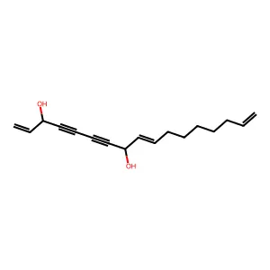 1,9,16-Heptadecatriene-4,6-diyne-3,8-diol structure
