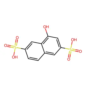 4-Hydroxynaphthalene-2,6-disulphonic acid structure