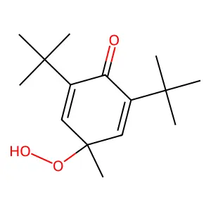 2,6-Bis(1,1-dimethylethyl)-4-hydroperoxy-4-methyl-2,5-cyclohexadien-1-one structure
