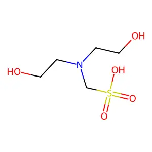 [Bis(2-hydroxyethyl)amino]methanesulfonic acid structure