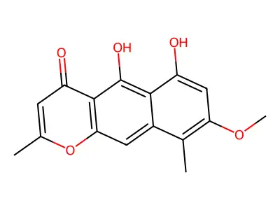 4H-Naphtho[2, 5,6-dihydroxy-8-methoxy-2,7-dimethyl- structure