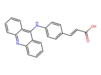 3-[4-(Acridin-9-ylamino)phenyl]prop-2-enoic acid structure