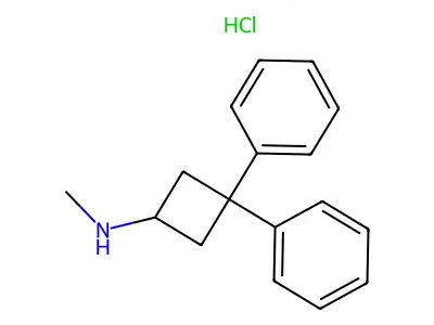 N-Methyl-3,3-diphenylcyclobutylamine hydrochloride structure