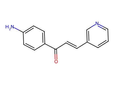 (2E)-1-(4-aminophenyl)-3-pyridin-3-ylprop-2-en-1-one structure