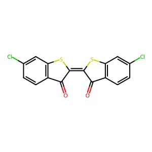 6-Chloro-2-(6-chloro-3-oxo-1-benzothiophen-2-ylidene)-1-benzothiophen-3-one structure
