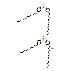 Zinc, bis(O,O-bis(4-dodecylphenyl) phosphorodithioato-kappaS,kappaS')-, (T-4)- structure