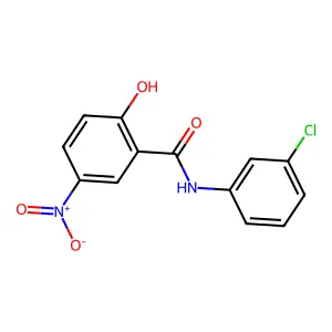 Salicylanilide, 3'-chloro-5-nitro- structure