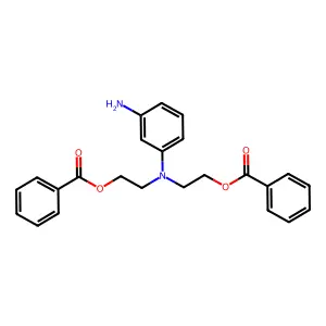 Ethanol, 2,2'-[(3-aminophenyl)imino]bis-, 1,1'-dibenzoate structure