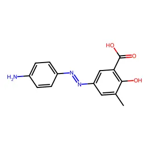 5-((4-Aminophenyl)azo)-3-methylsalicylic acid structure