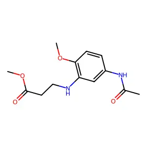 beta-Alanine, N-(5-(acetylamino)-2-methoxyphenyl)-, methyl ester structure