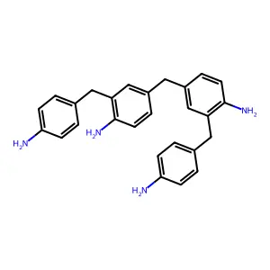 4,4'-Methylenebis(2-((4-aminophenyl)methyl)aniline) structure