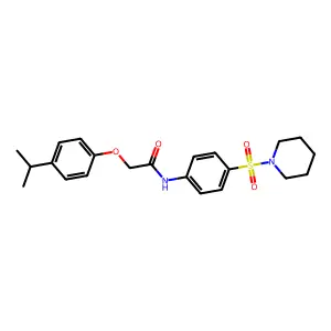 2-(4-isopropylphenoxy)-N-[4-(1-piperidinylsulfonyl)phenyl]acetamide structure