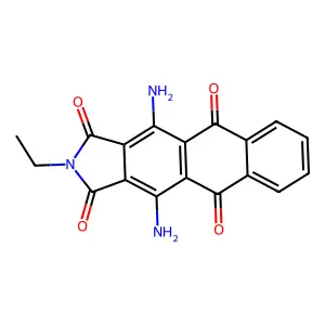 1H-Naphth(2,3-f)isoindole-1,3,5,10(2H)-tetrone, 4,11-diamino-2-ethyl- structure