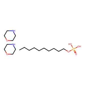 Decyl dihydrogen phosphate, compound with morpholine (1:2) structure