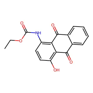 Carbamic acid, N-(9,10-dihydro-4-hydroxy-9,10-dioxo-1-anthracenyl)-, ethyl ester structure