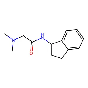 N-(2,3-Dihydro-1H-inden-1-yl)-2-(dimethylamino)ethanimidic acid structure