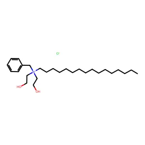 Benzenemethanaminium, N-hexadecyl-N,N-bis(2-hydroxyethyl)-, chloride (1:1) structure