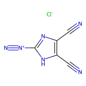 1H-Imidazole-2-diazonium, 4,5-dicyano-, chloride (1:1) structure