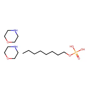 Octyl dihydrogen phosphate-morpholine(1:2) structure