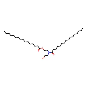Hexadecanoic acid, 2-((2-hydroxyethyl)(1-oxohexadecyl)amino)ethyl ester structure