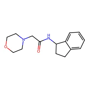 1-Indanamine, N-(2-morpholinoacetyl)- structure
