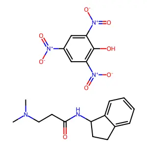 1-Indanamine, N-(2-dimethylaminopropionyl)-, picrate structure