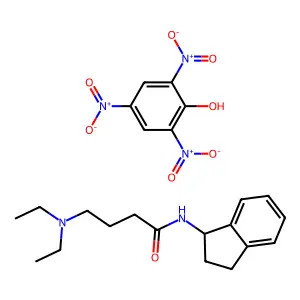 1-Indanamine, N-(2-diethylaminobutyryl)-, picrate structure