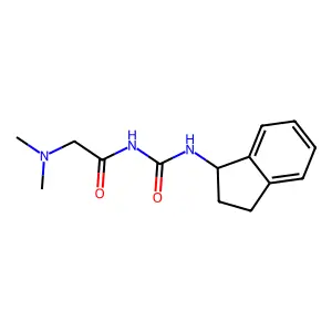 Urea, 1-(2-dimethylaminoacetyl)-3-(1-indanyl)- structure