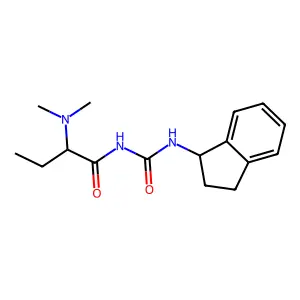 Urea, 1-(2-dimethylaminobutyryl)-3-(1-indanyl)- structure