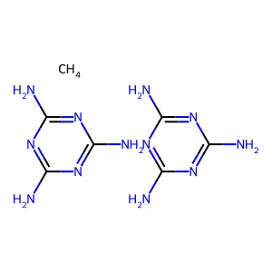 Molybdate (Mo2O72-), hydrogen, compd. with 1,3,5-triazine-2,4,6-triamine (1:2:1) structure