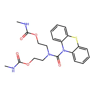 10H-Phenothiazine-10-carboxamide, N,N-bis(2-(((methylamino)carbonyl)oxy)ethyl)- structure