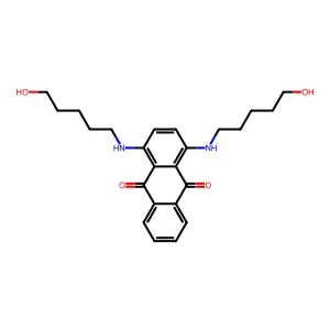 1,4-Bis((5-hydroxypentyl)amino)-9,10-anthracenedione structure