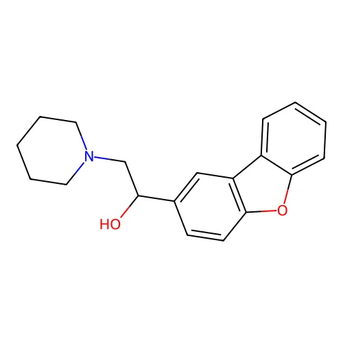 1-Dibenzofuran-2-yl-2-piperidin-1-ylethanol structure