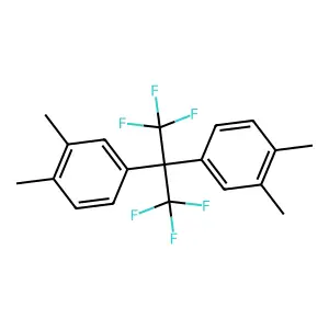 1,1'-[2,2,2-Trifluoro-1-(trifluoromethyl)ethylidene]bis[3,4-dimethylbenzene] structure