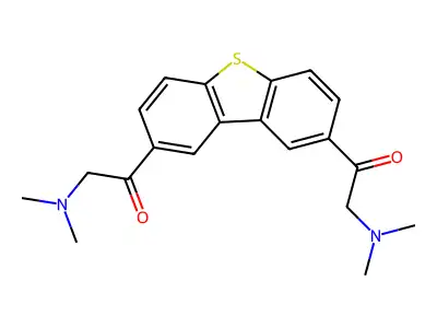 1,1'-(2,8-Dibenzothiophenediyl)bis(2-(dimethylamino)ethanone) structure