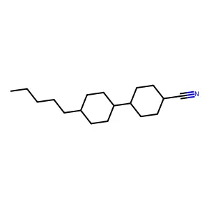 (1,1'-Bicyclohexyl)-4-carbonitrile, 4'-pentyl-, (trans,trans)- structure
