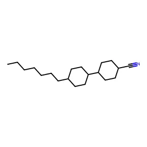 [1,1'-Bicyclohexyl]-4-carbonitrile, 4'-heptyl-, (trans,trans)- structure