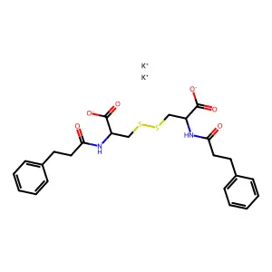 Cystine, N,N'-bis(hydrocinnamoyl)-, dipotassium salt, L- structure