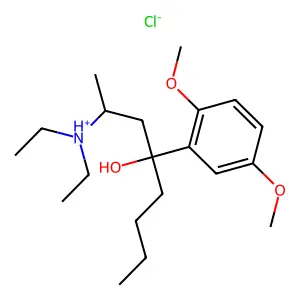 4-Octanol, 2-diethylamino-4-(2,5-dimethoxyphenyl)-, hydrochloride structure
