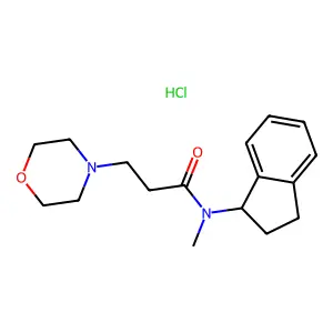 1-Indanamine, N-(2-morpholinopropionyl)-N-methyl-, hydrochloride structure