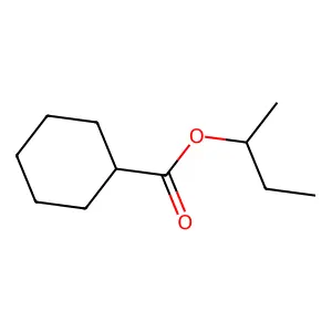 1-Methylpropyl cyclohexanecarboxylate structure